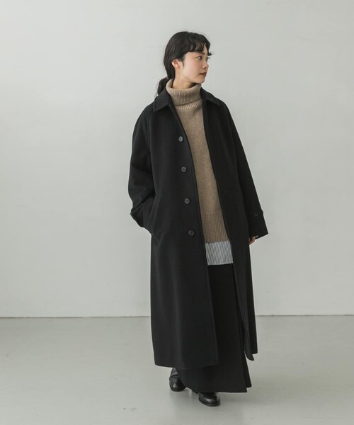 AURALEE(オーラリー)の「AURALEE CASHMERE WMOSSER SOUTIEN COLLAR COAT(その他・レディース・BLACK・1)」の7枚目の写真