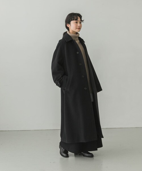 AURALEE(オーラリー)の「AURALEE CASHMERE WMOSSER SOUTIEN COLLAR COAT(その他・レディース・BLACK・1)」の8枚目の写真
