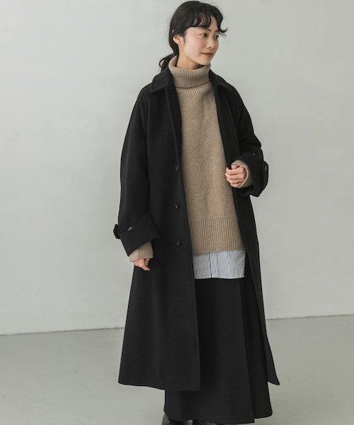 AURALEE(オーラリー)の「AURALEE CASHMERE WMOSSER SOUTIEN COLLAR COAT(その他・レディース・BLACK・1)」の4枚目の写真