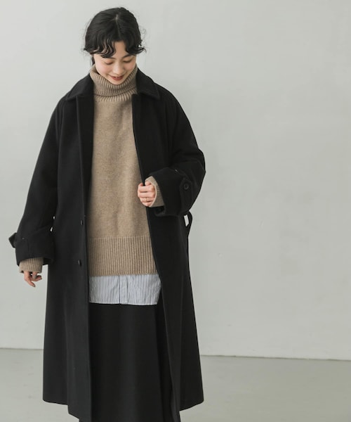 AURALEE(オーラリー)の「AURALEE CASHMERE WMOSSER SOUTIEN COLLAR COAT(その他・レディース・BLACK・1)」の3枚目の写真
