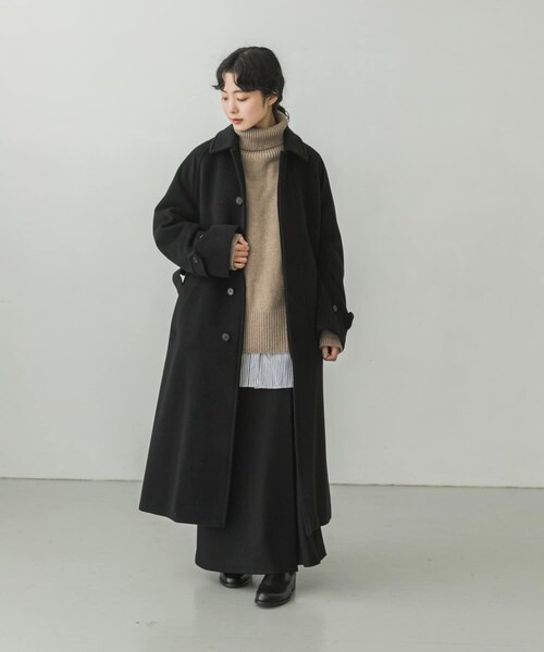 AURALEE(オーラリー)の「AURALEE CASHMERE WMOSSER SOUTIEN COLLAR COAT(その他・レディース・BLACK・1)」の5枚目の写真