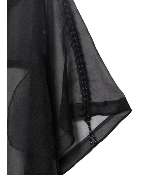 PAMEO POSE（パメオポーズ）の「Fooded Poncho（ワンピース・ブラック/ホワイト・F）」の15枚目の写真