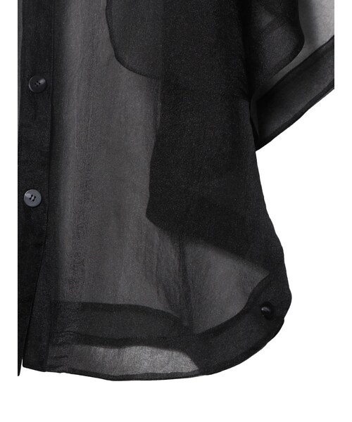 PAMEO POSE（パメオポーズ）の「Fooded Poncho（ワンピース・ブラック/ホワイト・F）」の16枚目の写真