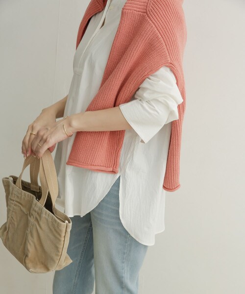 URBAN RESEARCH DOORS（アーバンリサーチドアーズ）の「コットンワッシャーチュニックシャツ（その他・レディース・OFF/BLUE・1）」の22枚目の写真