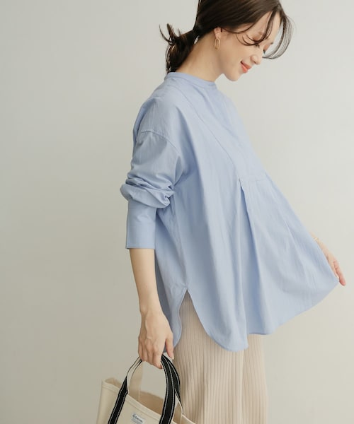 URBAN RESEARCH DOORS（アーバンリサーチドアーズ）の「コットンワッシャーチュニックシャツ（その他・レディース・OFF/BLUE・1）」の18枚目の写真