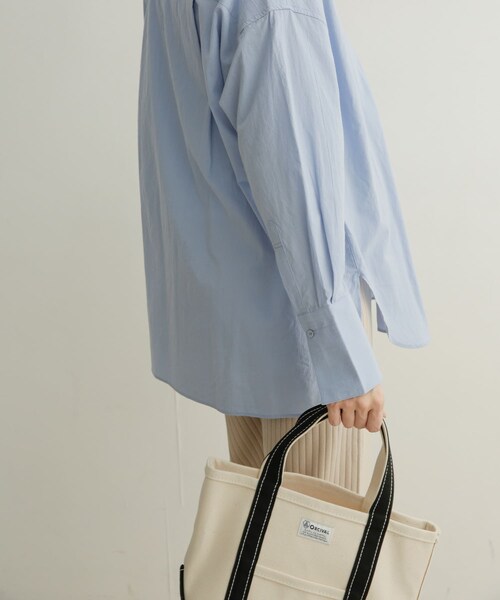 URBAN RESEARCH DOORS（アーバンリサーチドアーズ）の「コットンワッシャーチュニックシャツ（その他・レディース・OFF/BLUE・1）」の16枚目の写真