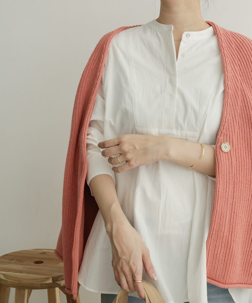 URBAN RESEARCH DOORS（アーバンリサーチドアーズ）の「コットンワッシャーチュニックシャツ（その他・レディース・OFF/BLUE・1）」の21枚目の写真