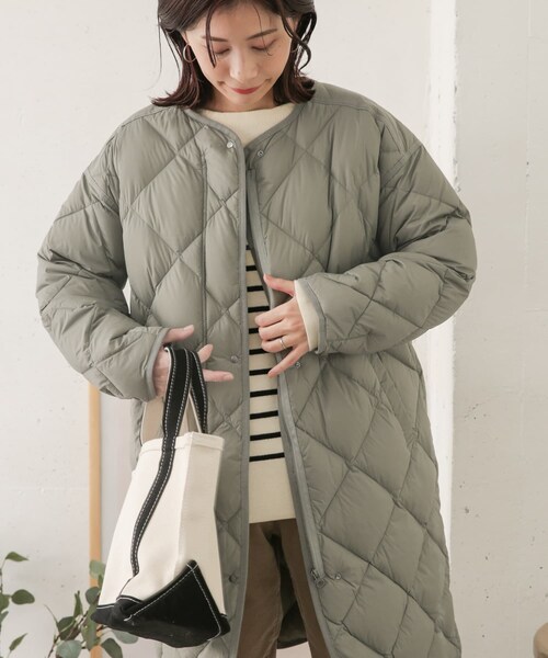 URBAN RESEARCH DOORS（アーバンリサーチドアーズ）の「ライトダウンキルトコート（その他・レディース・KHAKI/L.GREGE/NAVY・one）」の5枚目の写真