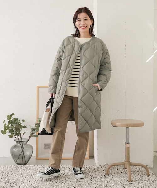 URBAN RESEARCH DOORS（アーバンリサーチドアーズ）の「ライトダウンキルトコート（その他・レディース・KHAKI/L.GREGE/NAVY・one）」の16枚目の写真