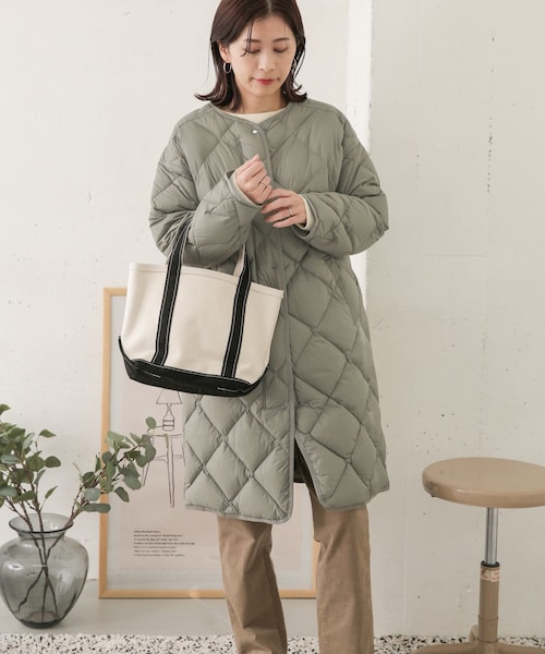 URBAN RESEARCH DOORS（アーバンリサーチドアーズ）の「ライトダウンキルトコート（その他・レディース・KHAKI/L.GREGE/NAVY・one）」の11枚目の写真