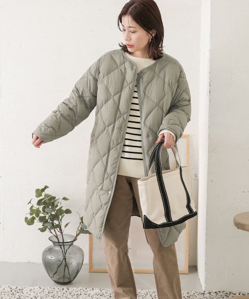 URBAN RESEARCH DOORS（アーバンリサーチドアーズ）の「ライトダウンキルトコート（その他・レディース・KHAKI/L.GREGE/NAVY・one）」の13枚目の写真