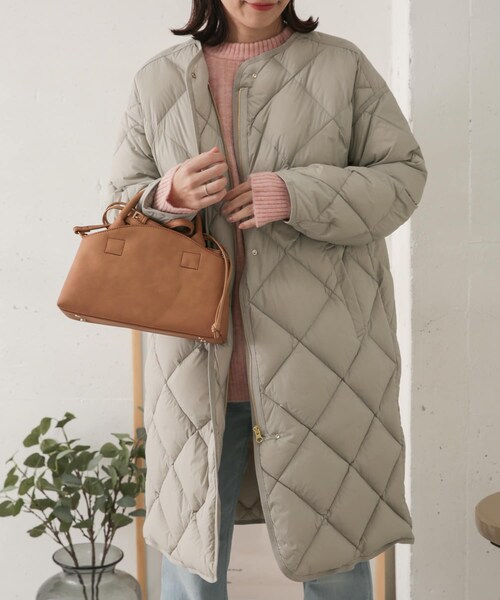 URBAN RESEARCH DOORS（アーバンリサーチドアーズ）の「ライトダウンキルトコート（その他・レディース・KHAKI/L.GREGE/NAVY・one）」の22枚目の写真