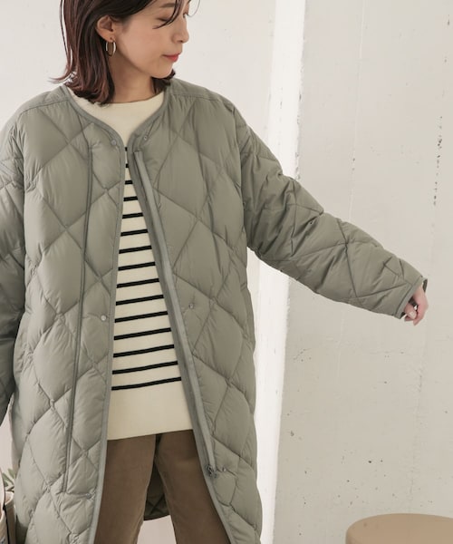 URBAN RESEARCH DOORS（アーバンリサーチドアーズ）の「ライトダウンキルトコート（その他・レディース・KHAKI/L.GREGE/NAVY・one）」の6枚目の写真