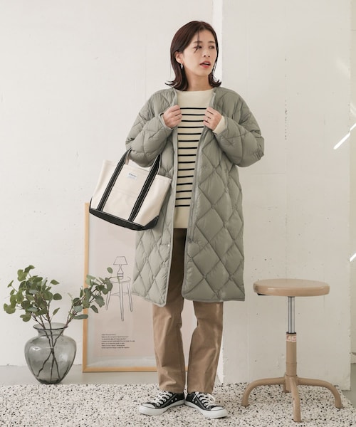 URBAN RESEARCH DOORS（アーバンリサーチドアーズ）の「ライトダウンキルトコート（その他・レディース・KHAKI/L.GREGE/NAVY・one）」の18枚目の写真