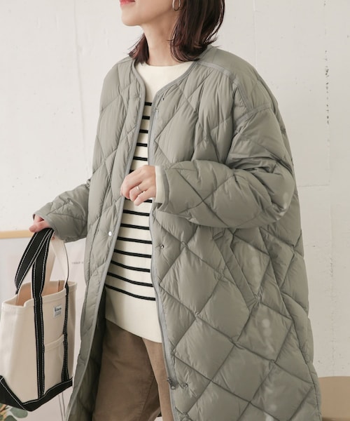 URBAN RESEARCH DOORS（アーバンリサーチドアーズ）の「ライトダウンキルトコート（その他・レディース・KHAKI/L.GREGE/NAVY・one）」の7枚目の写真