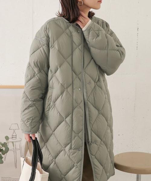 URBAN RESEARCH DOORS（アーバンリサーチドアーズ）の「ライトダウンキルトコート（その他・レディース・KHAKI/L.GREGE/NAVY・one）」の10枚目の写真