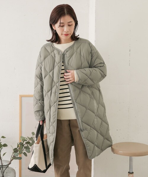 URBAN RESEARCH DOORS（アーバンリサーチドアーズ）の「ライトダウンキルトコート（その他・レディース・KHAKI/L.GREGE/NAVY・one）」の12枚目の写真