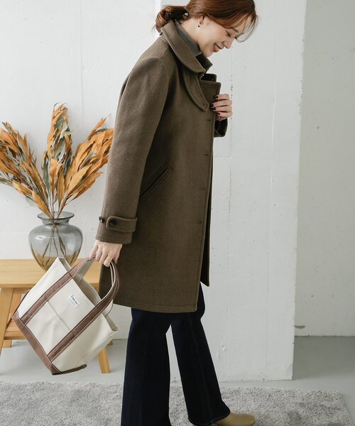 URBAN RESEARCH DOORS(アーバンリサーチドアーズ)の「ショールカラー2WAYロングコート()」 - WEAR