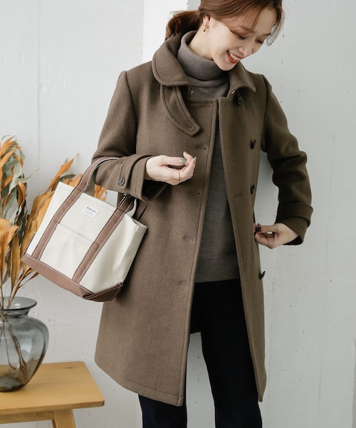 URBAN RESEARCH DOORS(アーバンリサーチドアーズ)の「ショールカラー2WAYロングコート(その他・レディース・KHAKI/GREGE/BLACK・36/38)」の9枚目の写真