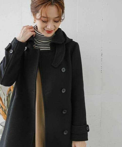 URBAN RESEARCH DOORS(アーバンリサーチドアーズ)の「ショールカラー2WAYロングコート(その他・レディース・KHAKI/GREGE/BLACK・36/38)」の2枚目の写真