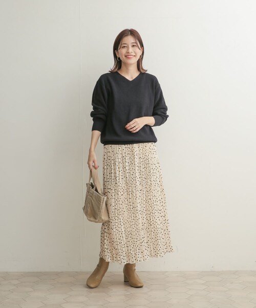 URBAN RESEARCH DOORS(アーバンリサーチドアーズ)の「ドットプリーツスカート(その他・レディース・BLK×OFF/OFF×BLK・0/1)」の15枚目の写真