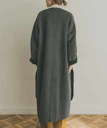 ★美品★ ENFOLD サイドスリットリバーコート 38 中古・古着通販】ENFOLD (エンフォルド) リバーウールスリット