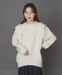 SENSE OF PLACE by URBAN RESEARCH（センスオブプレイスバイアーバンリサーチ）の「ストレッチアルパカショルダータックセーター（その他・レディース）」