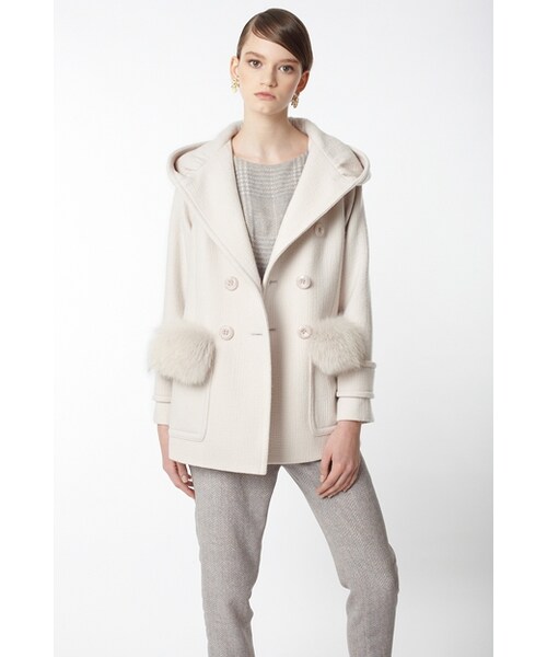 グレースコンチネンタル ジャケット コート リネンタッチロング