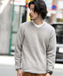 URBAN RESEARCH Sonny Label（アーバンリサーチサニーレーベル）の「NATWOOL畦編みVネックニット（その他・メンズ）」