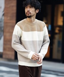 URBAN RESEARCH Sonny Label（アーバンリサーチサニーレーベル）の「ストレッチ畦編み切替プルオーバー（その他・メンズ）」
