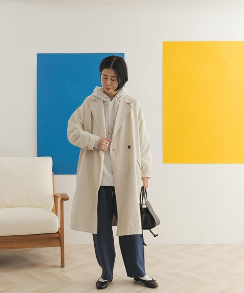 FORK&SPOON（フォークアンドスプーン）の「FORK&SPOON オーバーライトミドルコート（その他・レディース・DARK NAVY/ECRU/BEIGE・one）」の8枚目の写真