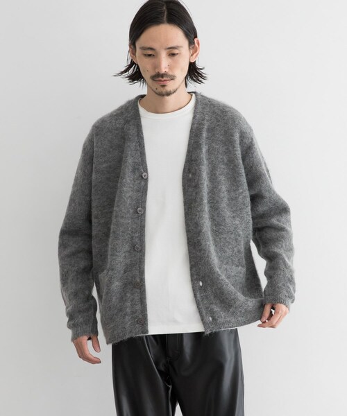 モヘアカーディガン
