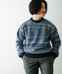 ITEMS URBANRESEARCH（アイテムズ アーバンリサーチ）の「マシンウォッシャブル ジャカードクルーネックニット（その他・メンズ）」