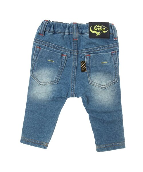 GO SPROUT（ゴースプラウト）の「9分丈スキニーパンツ（パンツ・キッズ・ブルー/ネイビーブルー・70/80/90）」の3枚目の写真