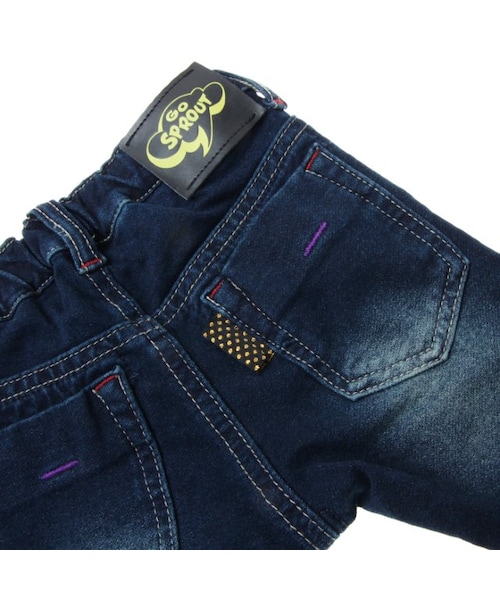 GO SPROUT（ゴースプラウト）の「9分丈スキニーパンツ（パンツ・キッズ・ブルー/ネイビーブルー・70/80/90）」の6枚目の写真