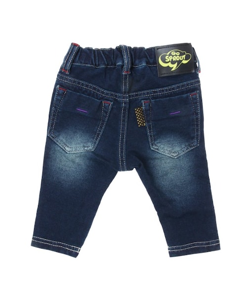 GO SPROUT（ゴースプラウト）の「9分丈スキニーパンツ（パンツ・キッズ・ブルー/ネイビーブルー・70/80/90）」の4枚目の写真