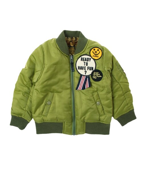 BREEZE（ブリーズ）の「リバーシブルMA-1JK（ジャケット/アウター・キッズ・ブラック/カーキ/レッド・80/90/95/100/110/120/130/140）」の5枚目の写真