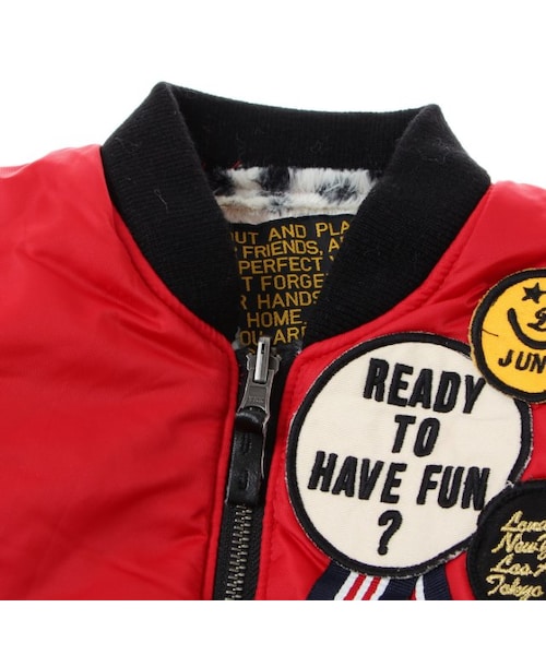 BREEZE（ブリーズ）の「リバーシブルMA-1JK（ジャケット/アウター・キッズ・ブラック/カーキ/レッド・80/90/95/100/110/120/130/140）」の13枚目の写真