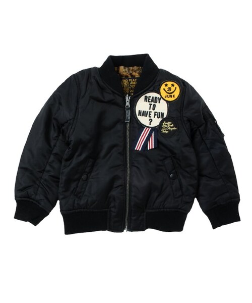 BREEZE（ブリーズ）の「リバーシブルMA-1JK（ジャケット/アウター・キッズ・ブラック/カーキ/レッド・80/90/95/100/110/120/130/140）」の4枚目の写真