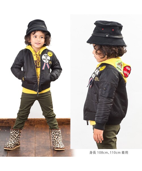 BREEZE（ブリーズ）の「リバーシブルMA-1JK（ジャケット/アウター・キッズ・ブラック/カーキ/レッド・80/90/95/100/110/120/130/140）」の17枚目の写真