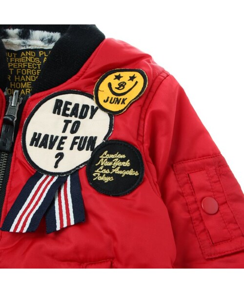 BREEZE（ブリーズ）の「リバーシブルMA-1JK（ジャケット/アウター・キッズ・ブラック/カーキ/レッド・80/90/95/100/110/120/130/140）」の14枚目の写真