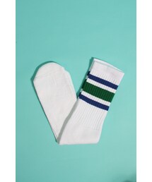 SKATER SOCKS | Tube Socks 22"Blue/Green/Blue(レッグウェア)