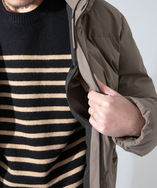 URBAN RESEARCH ROSSO WOMEN（アーバンリサーチ　ロッソ）の「GREEN DOWN 機能性連帽羽絨外套（ジャケット/アウター・メンズ・黑色/卡其綠・M/L）」の21枚目の写真