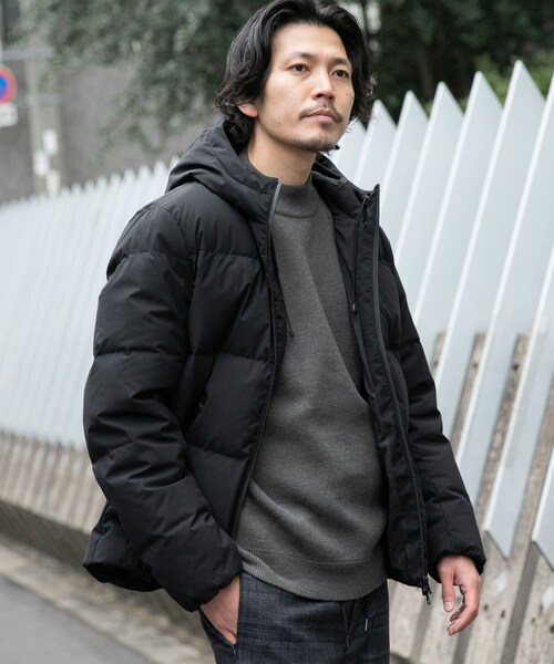 URBAN RESEARCH ROSSO WOMEN（アーバンリサーチ　ロッソ）の「GREEN DOWN 機能性連帽羽絨外套（ジャケット/アウター・メンズ・黑色/卡其綠・M/L）」の9枚目の写真