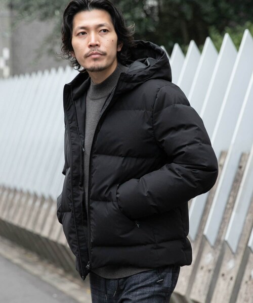 URBAN RESEARCH ROSSO WOMEN（アーバンリサーチ　ロッソ）の「GREEN DOWN 機能性連帽羽絨外套（ジャケット/アウター・メンズ・黑色/卡其綠・M/L）」の8枚目の写真