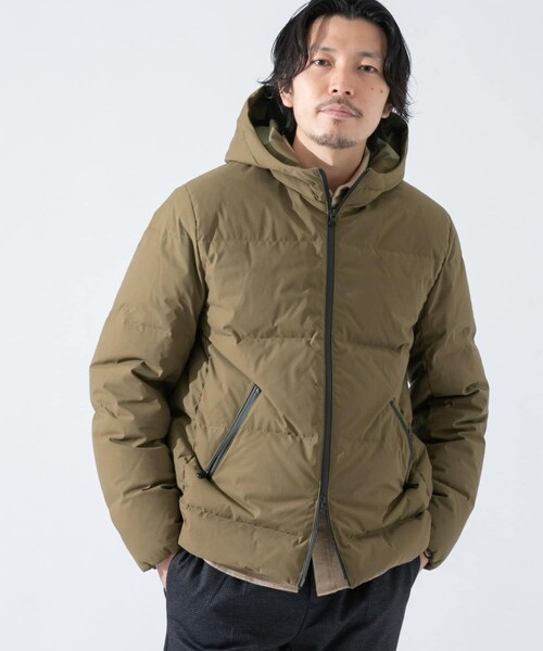 URBAN RESEARCH ROSSO WOMEN（アーバンリサーチ　ロッソ）の「GREEN DOWN 機能性連帽羽絨外套（ジャケット/アウター・メンズ・黑色/卡其綠・M/L）」の5枚目の写真