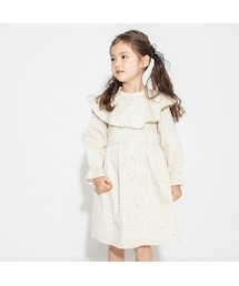 BRANSHES | ビック襟付きドット柄ワンピース(シャツワンピース)