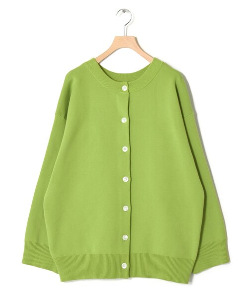 w closet(ダブルクローゼット)の「★先行予約★ニジュウス両A面クルーカーディガン【1月下旬入荷】(トップス・レディース・オフホワイト/イエロー/グリーン/Sイエロー/ブルー/オフ・FREE)」の8枚目の写真