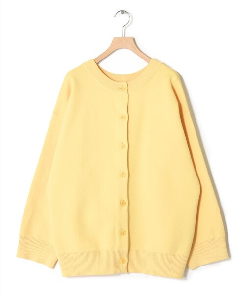 w closet(ダブルクローゼット)の「★先行予約★ニジュウス両A面クルーカーディガン【1月下旬入荷】(トップス・レディース・オフホワイト/イエロー/グリーン/Sイエロー/ブルー/オフ・FREE)」の7枚目の写真