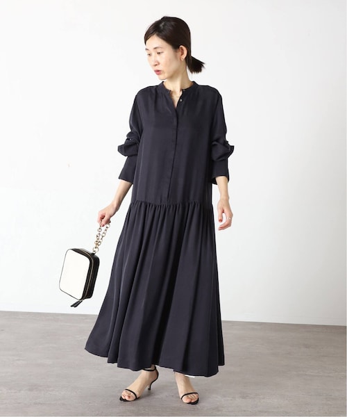 【24AW 洗える】ヴェルメイユパーイエナ キュプラフィブリルギャザーワンピース VERMEIL par iena（ヴェルメイユパーイエナ）の「《追加2予約